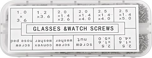 طقم إصلاح النظارات متوافق مع Ray-Ban Oakley Prada Gucci، طقم أدوات إصلاح النظارات 120 قطعة مع برغي النظارات و5 أزواج من وسادات الأنف المسمارية، لوسادة الأنف المفصلية بإطار النظارات. in Kuwait