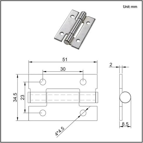 304 خزنة من الفولاذ المقاوم للصدأ ملحقات مفصلية سميكة قطعة واحدة in Kuwait