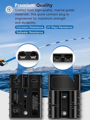 Replacement for 1865107 Trolling Motor Quick Connect Plug - MKR-20, Heavy-Duty 2-Wire Connector with Positive Snap-Lock for 6 to 12-Gauge Wire in Saudi Arabia