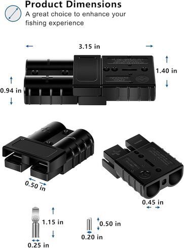 Replacement for 1865107 Trolling Motor Quick Connect Plug - MKR-20, Heavy-Duty 2-Wire Connector with Positive Snap-Lock for 6 to 12-Gauge Wire in Saudi Arabia