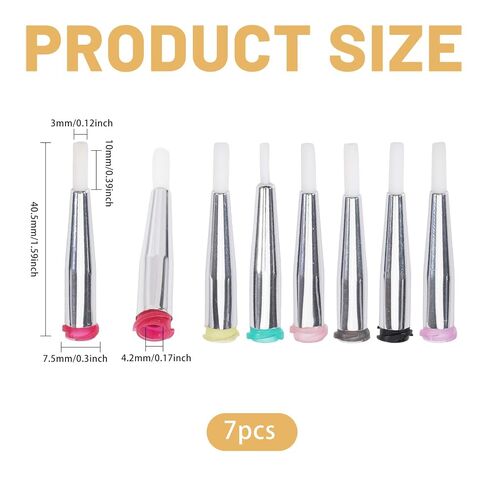 CHGCRAFT 7 Pcs 7 Colors Dispensing Needle Brush Liquid Dispenser Fill Needle for Liquid Measuring Resin Craft Refilling Inks Adhesives Glue in Saudi Arabia