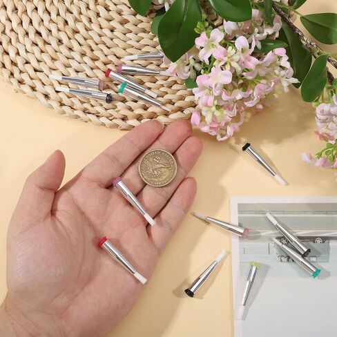 CHGCRAFT 7 Pcs 7 Colors Dispensing Needle Brush Liquid Dispenser Fill Needle for Liquid Measuring Resin Craft Refilling Inks Adhesives Glue in Saudi Arabia