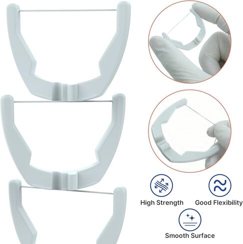 رؤوس إعادة ملء خيط تنظيف الأسنان من VINSULLA متوافقة مع خيط تنظيف الأسنان Listerine Ultraclean Access، بالنعناع، ​​مقاوم للتمزيق، 40 قطعة، عبوة من 3 قطع in Kuwait