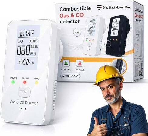 2026 New Steadfast Haven Pro Detector,4-in-1 Plug in Detector with HD Digital Display, for Home, Kitchens, Hotel (4*White) in Saudi Arabia