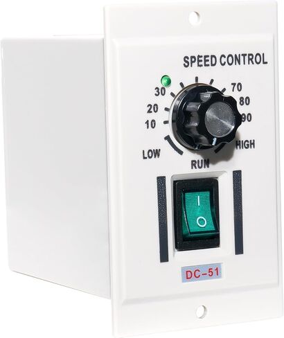 وحدة تحكم في سرعة محرك تيار مستمر بمغناطيس دائم 400 وات، منظم سرعة كهربائي مع مدخل تيار متردد 110 فولت ومخرج تيار مستمر 0 - 90 فولت، سرعة قابلة للتعديل بمقبض in Kuwait