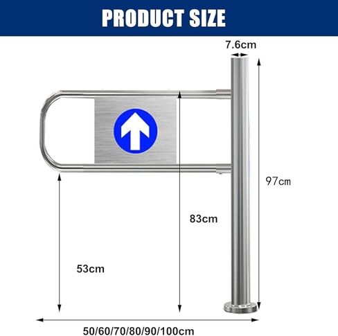 باب معدني متأرجح أوتوماتيكي للسوبر ماركت مع وظيفة الارتداد 80 × 97 سم in Kuwait