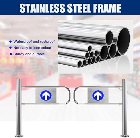 باب معدني متأرجح أوتوماتيكي للسوبر ماركت مع وظيفة الارتداد 80 × 97 سم in Kuwait