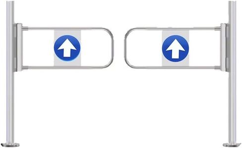 بوابة متأرجحة أوتوماتيكية في اتجاهين لمحلات السوبر ماركت والمستودعات، باب مدخل آمن مع فرامل متأرجحة، نظام إغلاق متين 100 × 100 سم in Kuwait