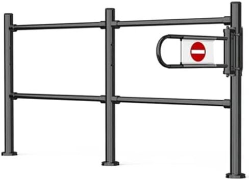 Automatic Closing Swing Safety Gate for Supermarkets & Warehouses - Spring-Loaded Metal One-Way Entrance Door for Enhanced Security & Easy Access in Saudi Arabia