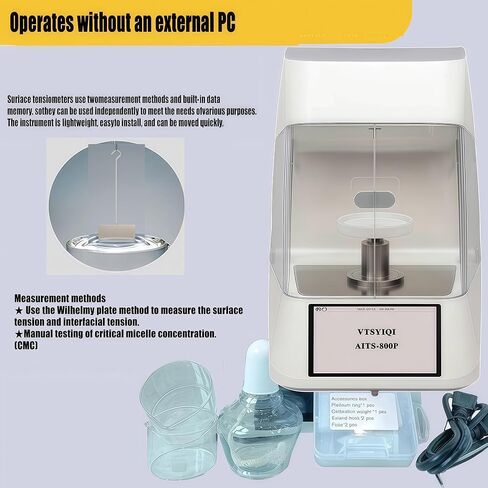 Automatic Surface Interfacial Tensiometer Liquid Surface Tensiometer Liquid Interfacial Tension Measurement With Platinum Plate Test Range 1000mN/m 4.3-inch Touch Screen Accuracy 0.1mN/m in Kuwait