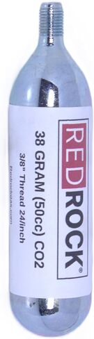 خرطوشة RedRock 38 جرام ثاني أكسيد الكربون، 3/8-24 أسطوانة غاز مضغوطة بخيوط 50 سم مكعب - لمنفاخ إطارات الدراجة، وسترات النجاة القابلة للنفخ، وبنادق Airsoft، والاستخدام الصناعي in Kuwait