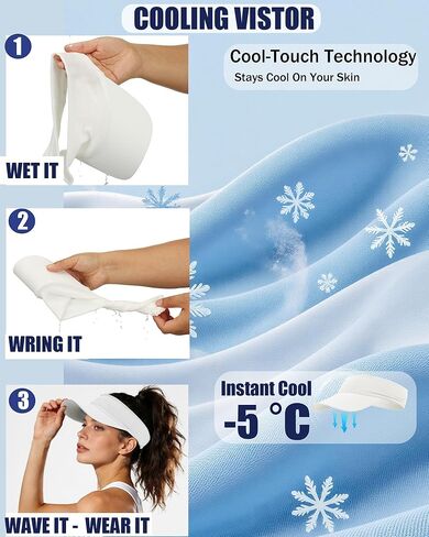 Cooling Sun Stretchy Visor Hat for Men Women,Lightweight Portable No Slip Band,UPF 50 Sun Protection Visor in Saudi Arabia