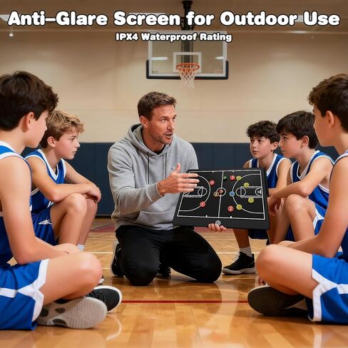 Chen's cat Basketball Coaching Board - 16" LCD Electronic Tactics Board with 12 Magnets, Waterproof Design, One-Touch Erase for Training in Kuwait
