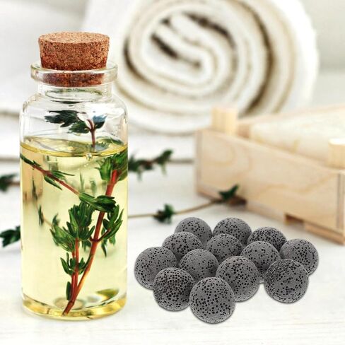 SEWACC 20pcs Volcanic Rock Aromatherapy Stones Essential Oil Diffuser Lava Stones for Home Office Fragrance and Air Purification in Saudi Arabia
