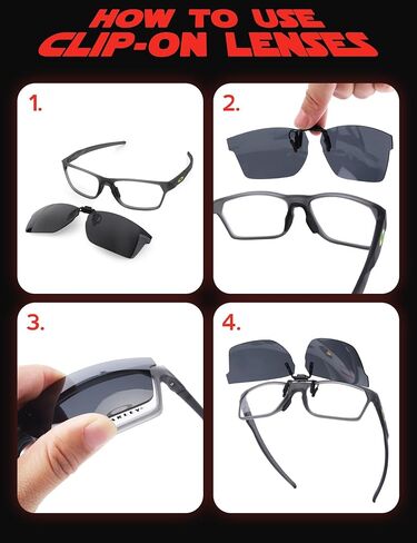 نظارات شمسية مستقطبة من Fiskr قابلة للطي ومضادة للوهج للحماية من الأشعة فوق البنفسجية لـ Oakley Hex Jector (A) OX8174F 56 مم - مقاس صغير - كلاسيكي أسود وفضي معدني in Saudi Arabia
