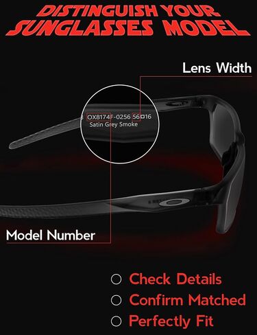 نظارات شمسية مستقطبة من Fiskr قابلة للطي ومضادة للوهج للحماية من الأشعة فوق البنفسجية لـ Oakley Hex Jector (A) OX8174F 56 مم - مقاس صغير - كلاسيكي أسود وفضي معدني in Saudi Arabia