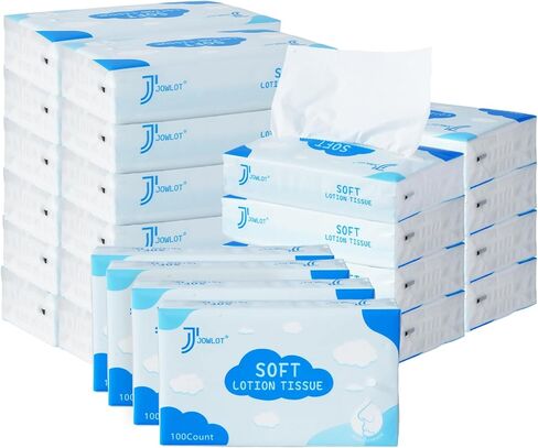 Lotion Facial Tissues - 1200 Sheets 3-Ply Ultra Soft Portable Travel Tissues for Sensitive Skin, Soothing and Gentle Tissues Bulk for Nose in Saudi Arabia