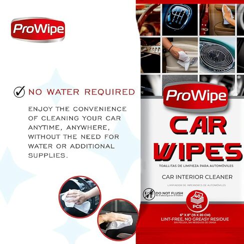Car Cleaning Wipes - Car Interior Cleaner, Dashboard Cleaner, 4x40-160 Count Residue-Free Wipes for Interior Surfaces, From Dashboard to Leather Seats, Must Have Accessories in Saudi Arabia