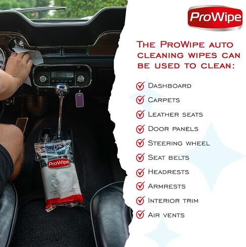 Car Cleaning Wipes - Car Interior Cleaner, Dashboard Cleaner, 4x40-160 Count Residue-Free Wipes for Interior Surfaces, From Dashboard to Leather Seats, Must Have Accessories in Saudi Arabia