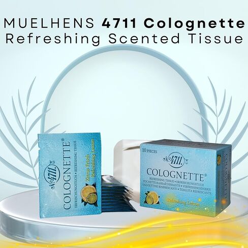 Muelhens 4711 Colognette Eau de Cologne Refreshing Tissue for Women and Men, 20 Count in Saudi Arabia