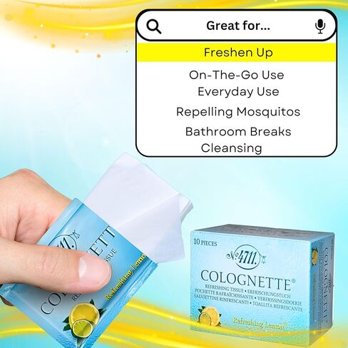 Muelhens 4711 Colognette Eau de Cologne Refreshing Tissue for Women and Men, 20 Count in Saudi Arabia