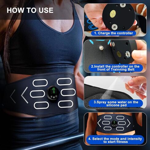 تم ترخيصه من إدارة الغذاء والدواء الأمريكية - جهاز تدريب عضلات البطن MHD TENS الإلكتروني لتحفيز عضلات البطن من أجل تحفيز عضلات البطن وتنشيطها بسهولة، استخدام صالة الألعاب الرياضية المنزلية in Kuwait