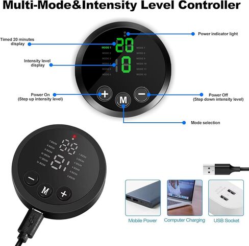تم ترخيصه من إدارة الغذاء والدواء الأمريكية - جهاز تدريب عضلات البطن MHD TENS الإلكتروني لتحفيز عضلات البطن من أجل تحفيز عضلات البطن وتنشيطها بسهولة، استخدام صالة الألعاب الرياضية المنزلية in Kuwait