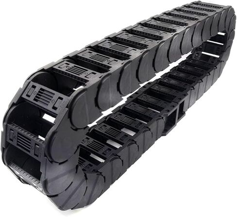 1 متر D25x25mm سحب سلسلة سلك الناقل كابل حامل منخفض الضوضاء جسر نوع مفتوح على كلا الجانبين أدوات آلة التوجيه (R100) in Saudi Arabia