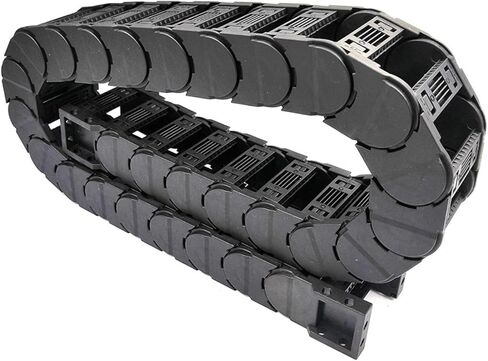 1 متر D25x25mm سحب سلسلة سلك الناقل كابل حامل منخفض الضوضاء جسر نوع مفتوح على كلا الجانبين أدوات آلة التوجيه (R100) in Saudi Arabia