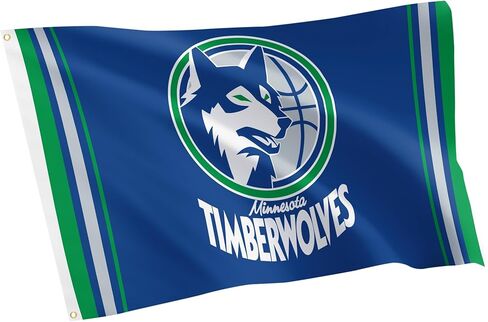 Desert Cactus Minnesota Timberwolves Flag NBA 100% Polyester Indoor Outdoor 3x5 feet National Basketball Association Team Flags (Vintage Flag K) in Saudi Arabia