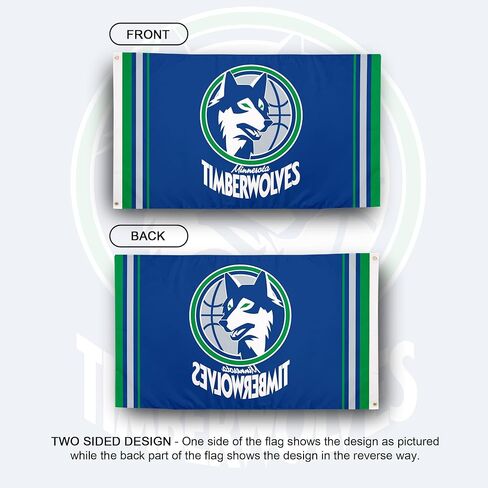 Desert Cactus Minnesota Timberwolves Flag NBA 100% Polyester Indoor Outdoor 3x5 feet National Basketball Association Team Flags (Vintage Flag K) in Saudi Arabia