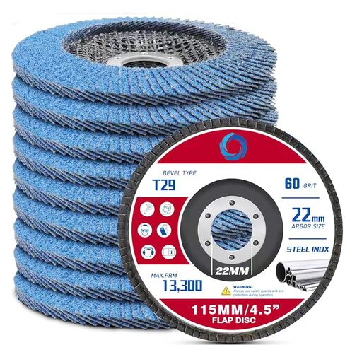 Abrasives Flap Discs 4-1/2",10 Pack,4.5" x 7/8" Type 29 Premium High Density Zirconia Flap Sanding Discs for Angle Grinder,Grinding Wheels,Sanding Discs,Flap Discs for Wood & Metal.(60 Grit) in Saudi Arabia
