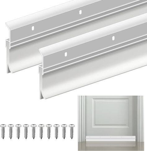 Aluminum Door Rubber Sweep 36 Inch – Heavy Duty Door Draft Stopper, Weather Stripping Seal Strip for Exterior & Interior Doors, Energy Saving, Noise Reduction, Easy Installation in Kuwait