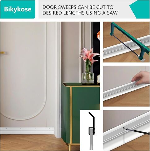 Aluminum Door Rubber Sweep 36 Inch – Heavy Duty Door Draft Stopper, Weather Stripping Seal Strip for Exterior & Interior Doors, Energy Saving, Noise Reduction, Easy Installation in Kuwait