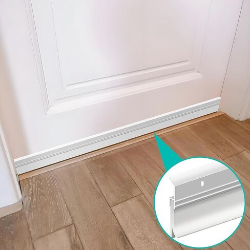 Aluminum Door Rubber Sweep 36 Inch – Heavy Duty Door Draft Stopper, Weather Stripping Seal Strip for Exterior & Interior Doors, Energy Saving, Noise Reduction, Easy Installation in Kuwait