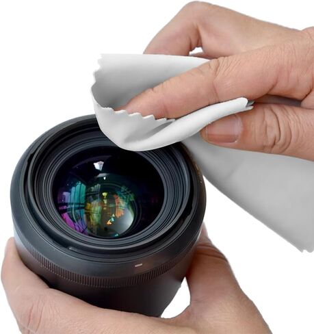 قطعة قماش للتنظيف من الألياف الدقيقة - 12 قطعة (6 أزرق + 6 أخضر)، 7 × 6 بوصات، مغلفة بشكل فردي، قابلة لإعادة الاستخدام، خالية من الخدوش، خالية من الخطوط، مناديل مبللة كبيرة خالية من الوبر للنظارات والنظارات وشاشة الهاتف وعدسات الكاميرات in Kuwait