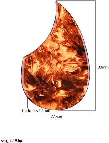 ملحقات الغيتار الصوتية بيك جارد ذاتية اللصق Om 18 فولت بيك جارد ملصق مناسب لحجم 40 و 41 غيتار دمعة بني in Kuwait