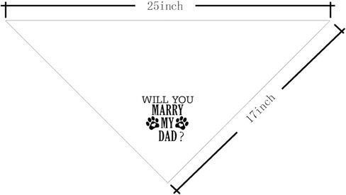 Will You Marry My Dad? Dog Bandana, Black Dog Bandana, Funny Wedding Pet Dog Bandana, Dog Engagement Announcement Dog Bandana, Gift for Dog Lover, Dog Bandana for Small Medium Large Dogs (D74) in Saudi Arabia