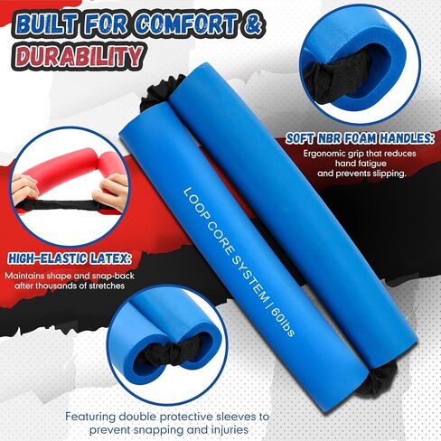 Soulchen 2 Pcs Hip Core System Loop Resistance Bands Glute Workout Bands to Stretch Strengthen Legs Hips Thighs Exercise Equipment for Women Men Adults in Saudi Arabia