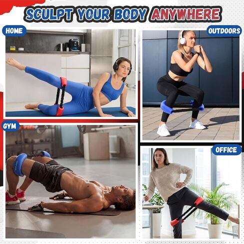 Soulchen 2 Pcs Hip Core System Loop Resistance Bands Glute Workout Bands to Stretch Strengthen Legs Hips Thighs Exercise Equipment for Women Men Adults in Saudi Arabia