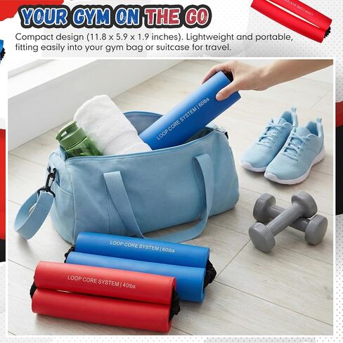 Soulchen 2 Pcs Hip Core System Loop Resistance Bands Glute Workout Bands to Stretch Strengthen Legs Hips Thighs Exercise Equipment for Women Men Adults in Saudi Arabia
