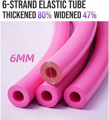 Multifunction 6-Tube Pedal Resistance Bands with Handles, Pull Up Assistance, Yoga, Ab Workout, Home Gym Equipment, Full Body Exercise Trainer for Men & Women（Pink） in Saudi Arabia