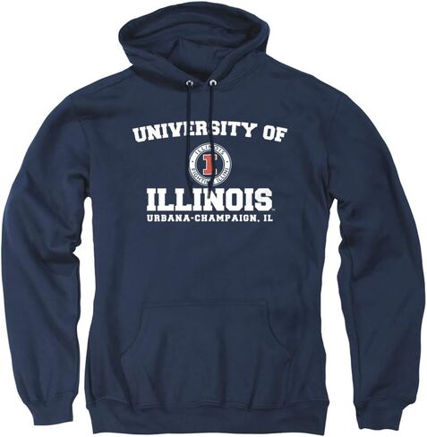 هوديي بغطاء للرأس للبالغين من الجنسين بشعار الدائرة الرسمية لجامعة إلينوي، كحلي، متوسط in Kuwait