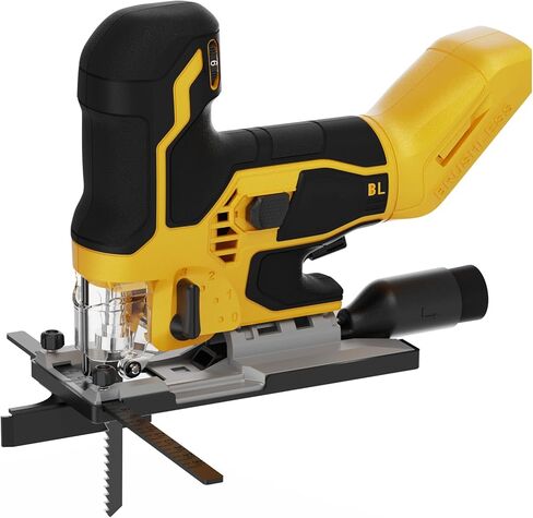 Cordless Brushless Jigsaw Compatible with 20V MAX Battery (Tool Only), 3800SPM 7 Variable Speed Jig Saw, Ergonomic Barrel Grip, 4 Orbital Cutting, 0–45° Bevel Cuts, LED Light for Wood Metal in Saudi Arabia
