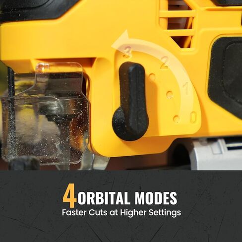 Cordless Brushless Jigsaw Compatible with 20V MAX Battery (Tool Only), 3800SPM 7 Variable Speed Jig Saw, Ergonomic Barrel Grip, 4 Orbital Cutting, 0–45° Bevel Cuts, LED Light for Wood Metal in Saudi Arabia