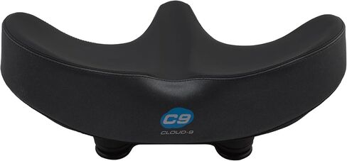 سرج دراجة مريح من Cloud-9 Flex-Curve XL، مقعد كروزر من الإسفنج الذكي مع قناة تخفيف، غطاء مقاوم للماء، 13 بوصة × 10 بوصة in Kuwait