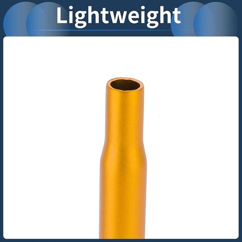 Bike Seat Posts 27.2x400mm Bike Saddle Post Seat Tube Aluminum Alloy Gold Tone Lightweight in Saudi Arabia