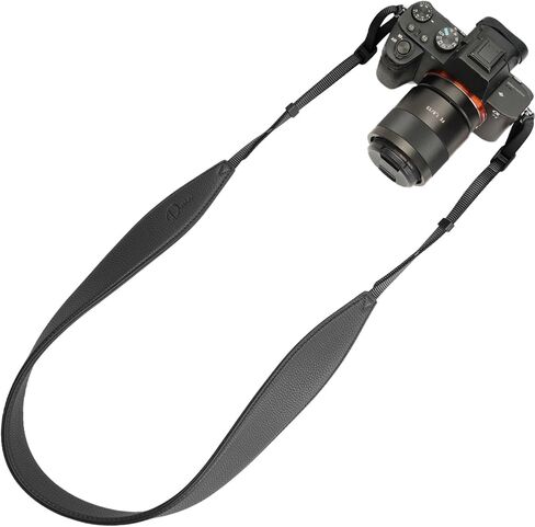 حزام كاميرا عريض 1.3 بوصة، حزام كاميرا عصري من جلد البولي يوريثان لكاميرات Sony/Nikon/Canon/Minolta/Panasonic/SLR/DSLR in Kuwait