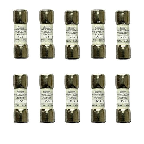 10-Pack جديد SC-5 SC-5A SC 5A 600Vac صمام تأخير الوقت، BP/SC-5A صمامات خرطوشة الرفض الحالية من الفئة G in Kuwait