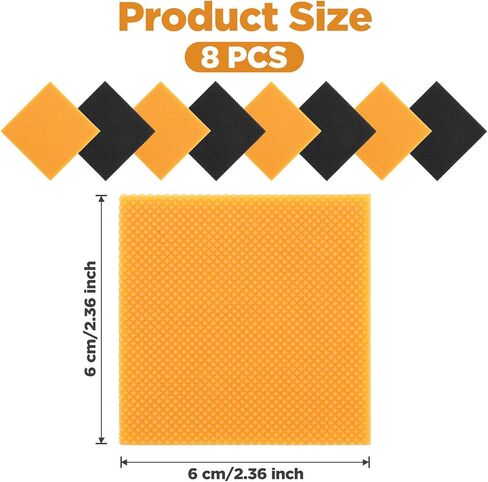 8PCS Square Rubber Sole Sheet, High Heels Patch Shoe Heel Repair, Rubber Heels Replacement Shoes Sole Protectors, Anti-Slip Heel Caps Savers for Women Black and Brown in Saudi Arabia
